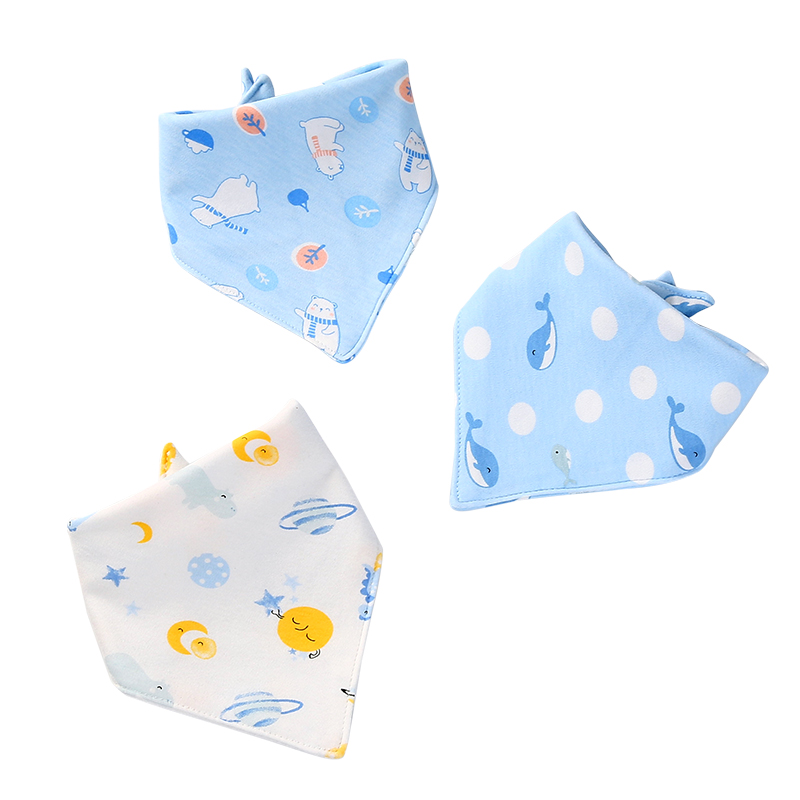 Dry bibs 3-Piece- Blue Polar Bear