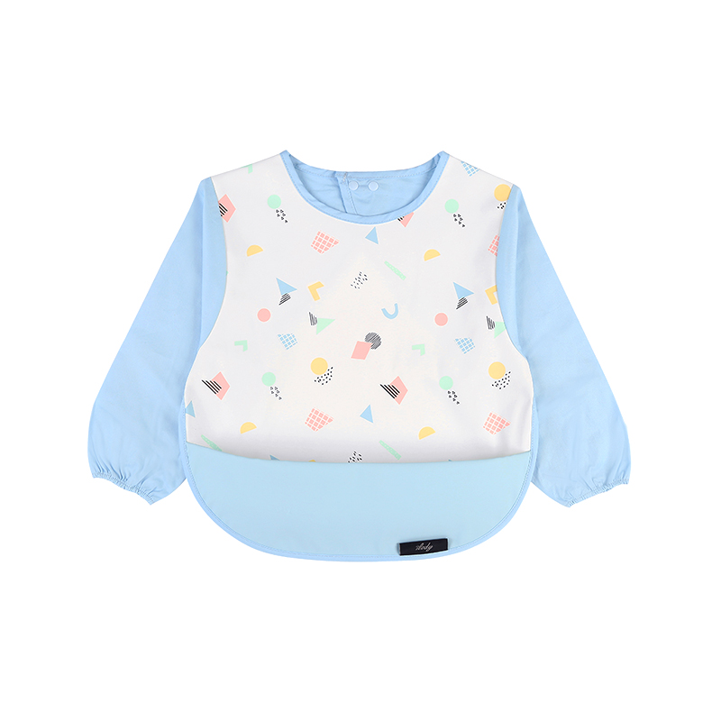 Sleeved Bibs- Blue Platter