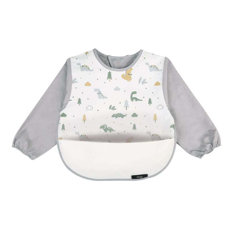 Sleeved Bibs- Cutie Dinosaur