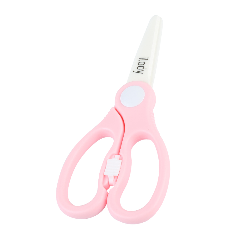 Ceramic Baby Food Scissors- Rose Pink