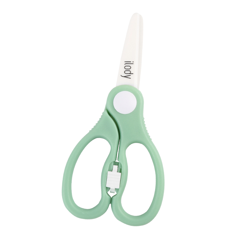 Ceramic Baby Food Scissors- Forest Green