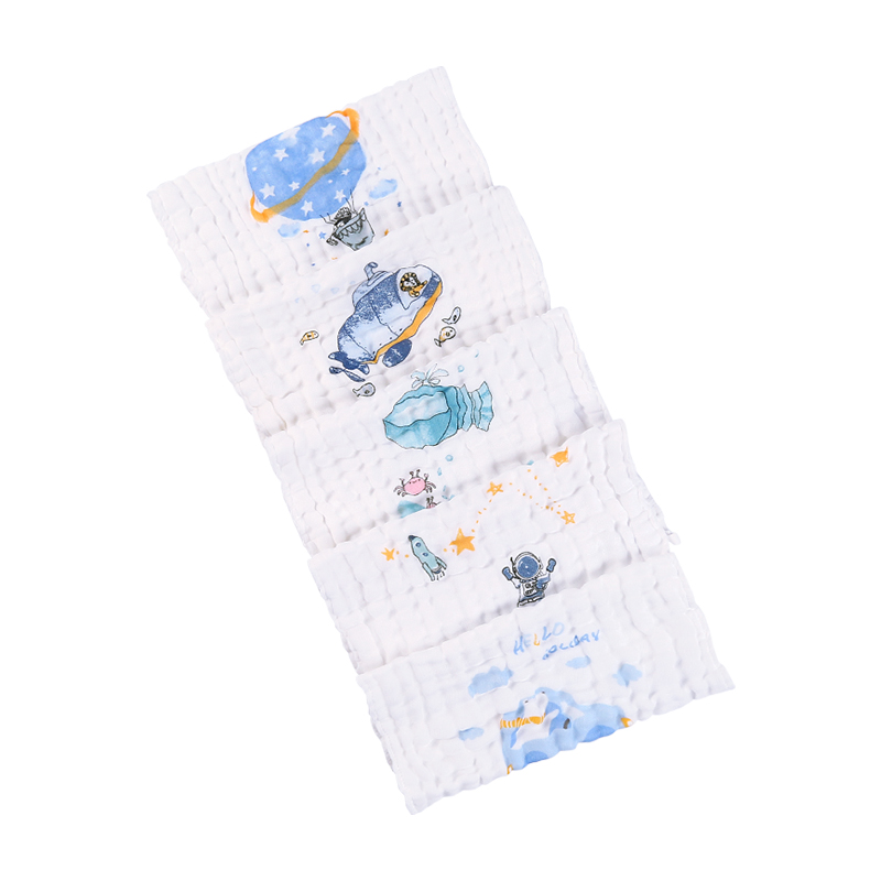 Baby Muslin Washcloths 5-Piece- Discovery