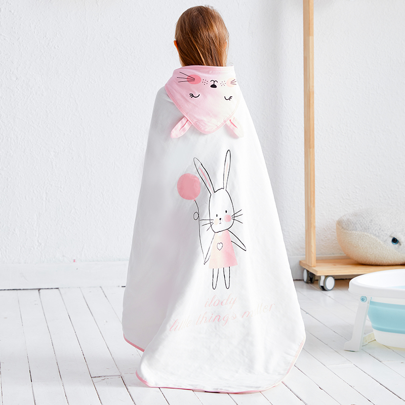 Hooded Towel- Bunny Moley